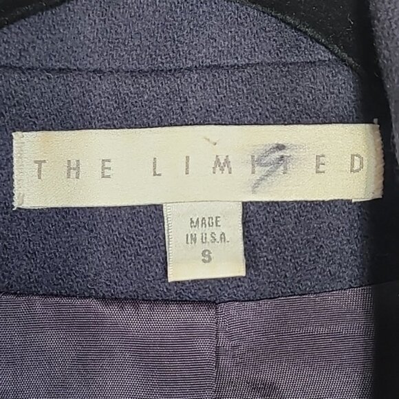 Vintage Limited Women 100% Wool Blazer Size S/M Navy Gold Button Classic Preppy - Picture 7 of 16